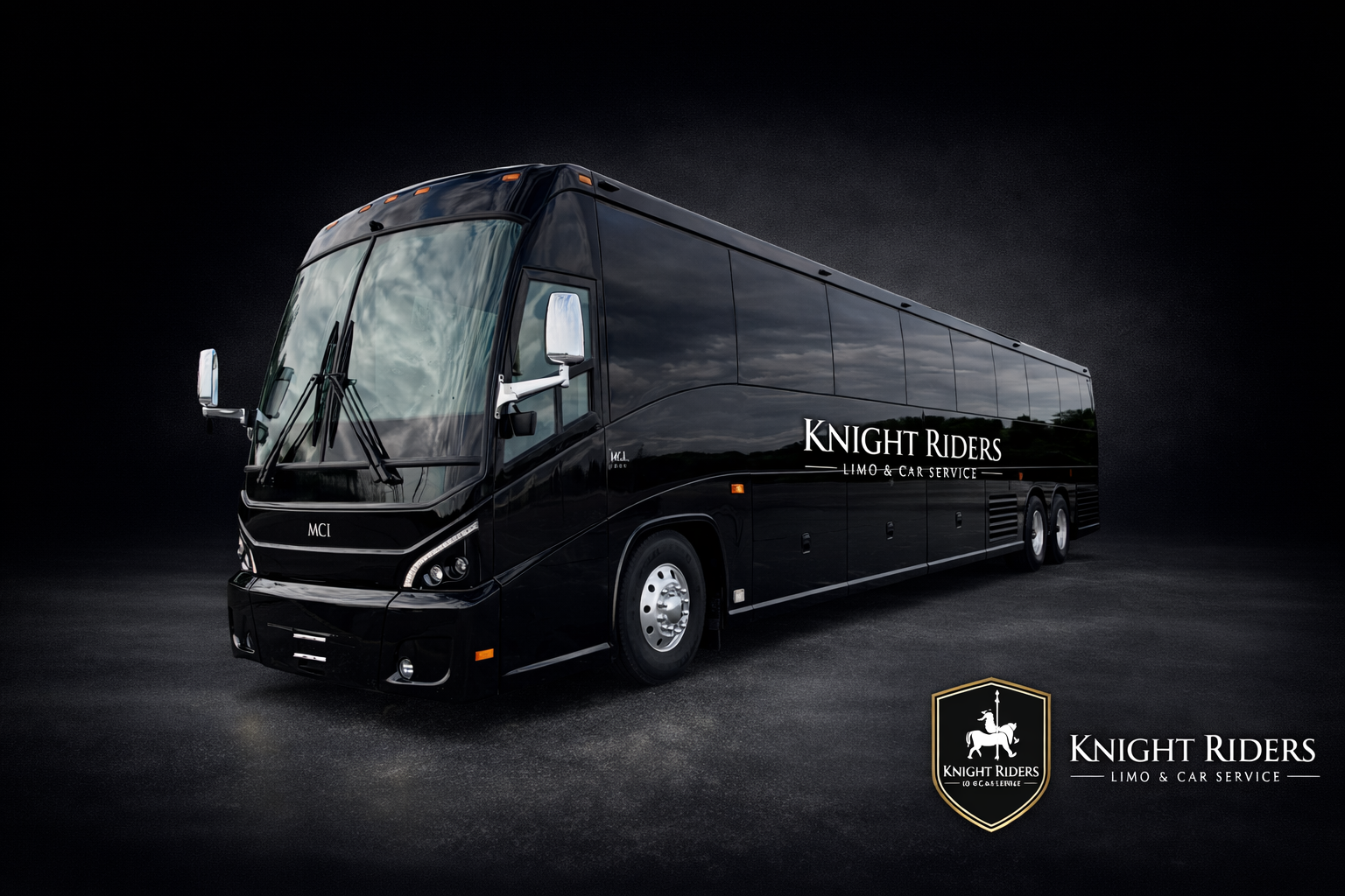 MCI Motorcoach Bus exterior New Jersey — Knight Riders Limo